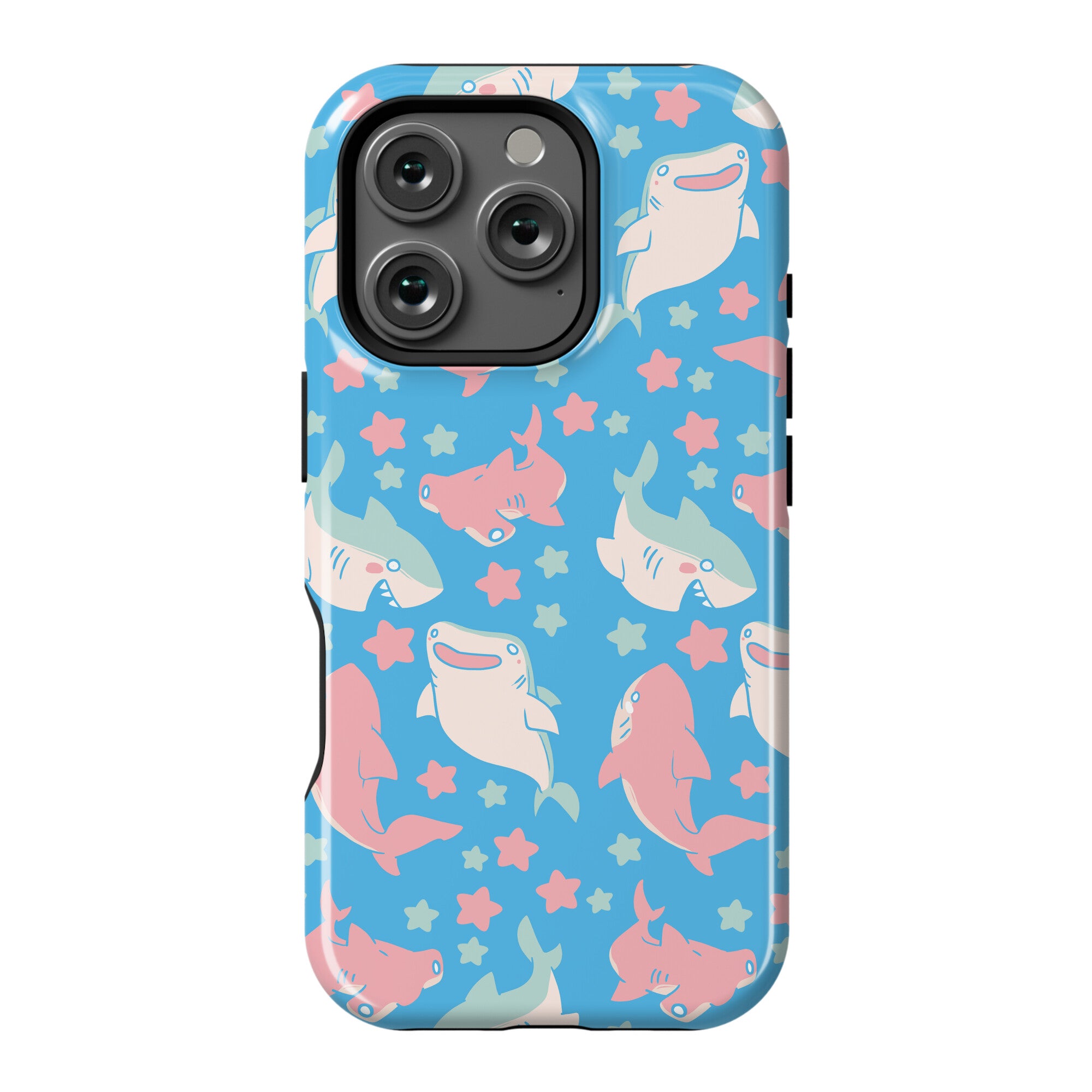 Happy Shark Pattern Phone Case